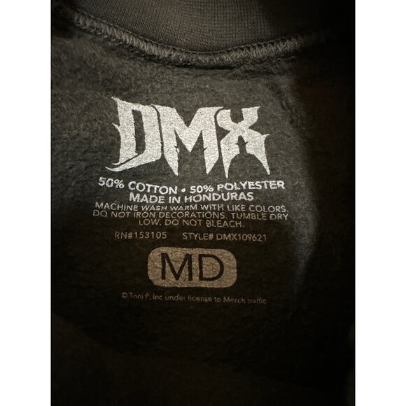 Merch Traffic Faded Black DMX Crew Neck Pullover Sweatshirt Size Medium New - Picture 3 of 3
